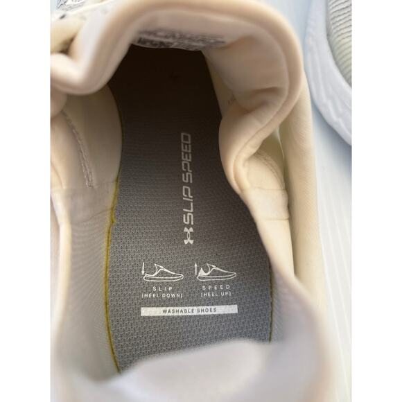 Under Armour SlipSpeed Shoes Women Sz 9 Mesh White Sneakers Sample without Box - Picture 2 of 6